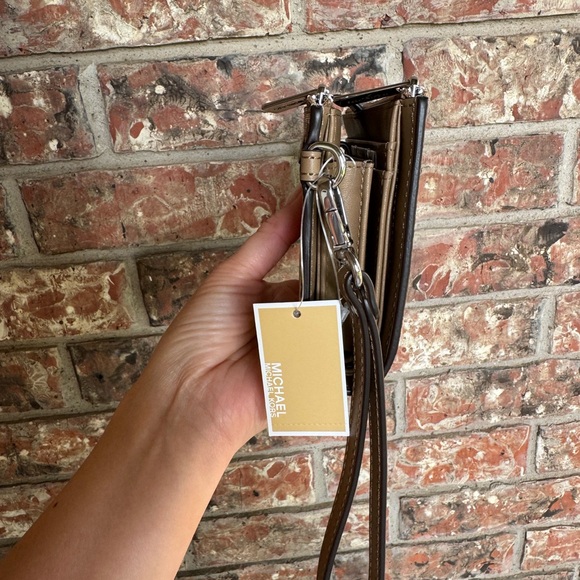 Michael Kors Tan and Cream Wristlet - Picture 2 of 6